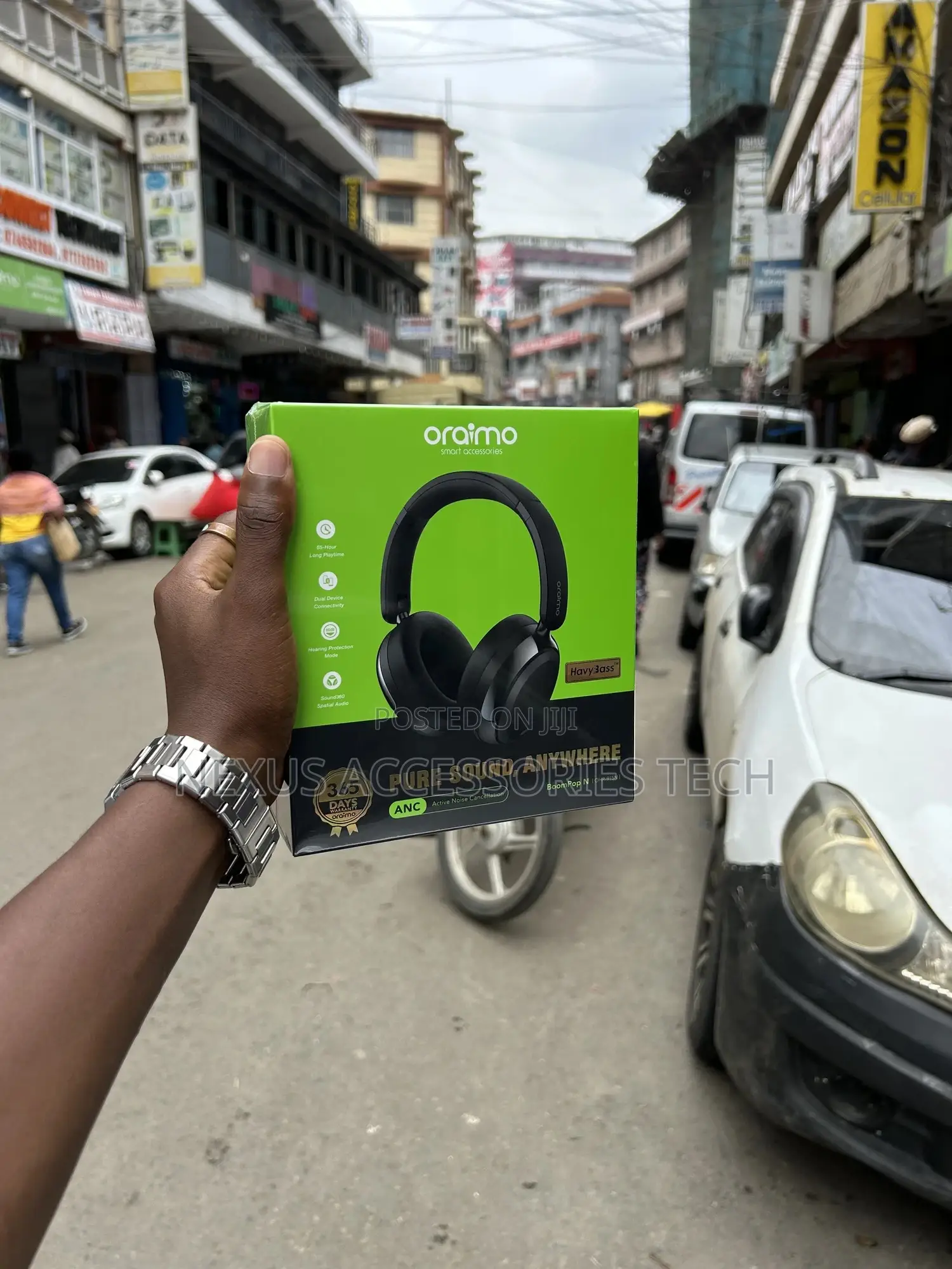Oraimo Boompop N Ohp‐915n Premium Wireless Headphones–Bass Hd Sound