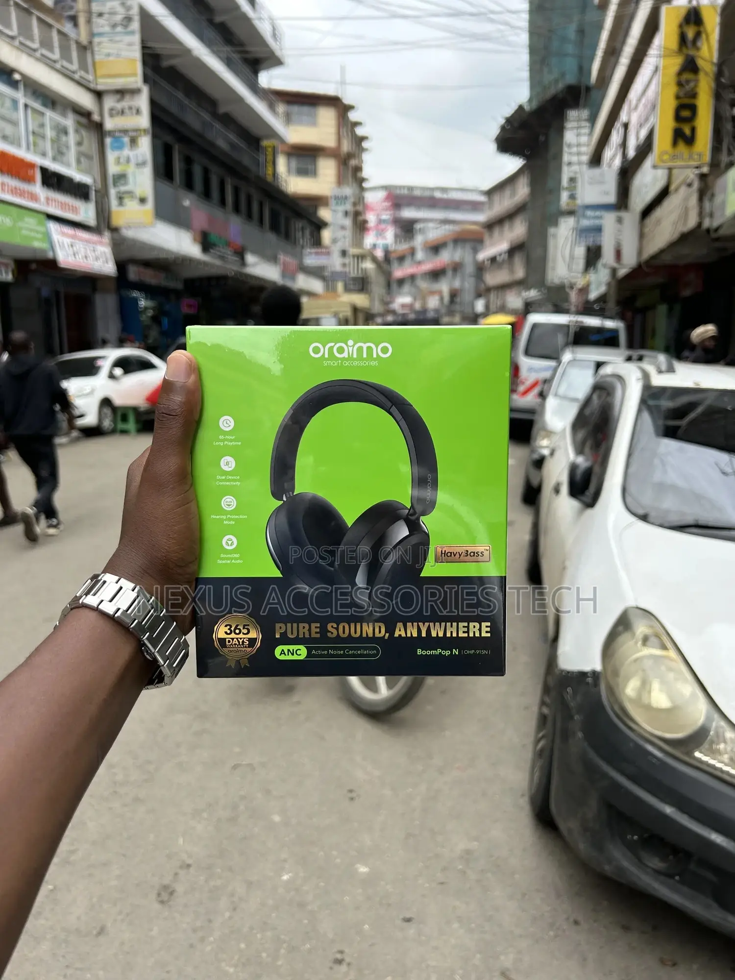 Oraimo Boompop N Ohp‐915n Premium Wireless Headphones–Bass Hd Sound