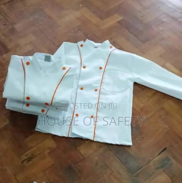 White Orange Pipped Chefs to Keep the Chef Cool - thumbnail 2