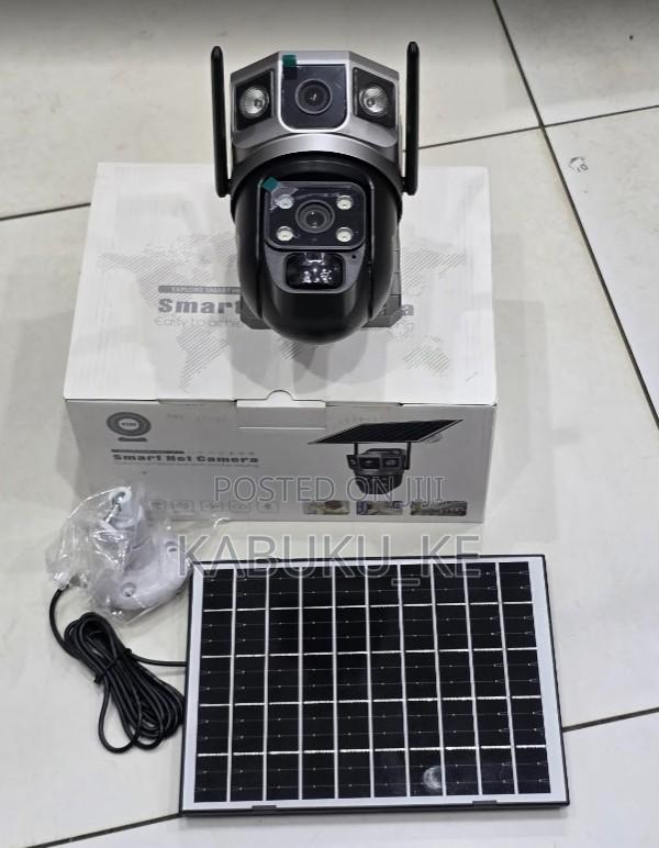 4g Simcard Dual Lens Solar V380 Ptz Camera With Color Night Vision