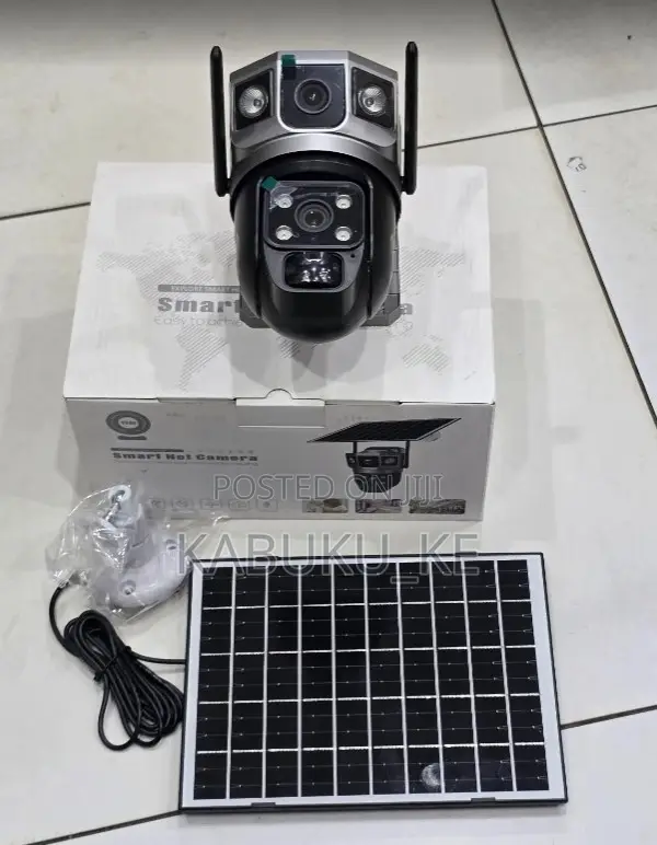 4g Simcard Dual Lens Solar V380 Ptz Camera With Color Night Vision