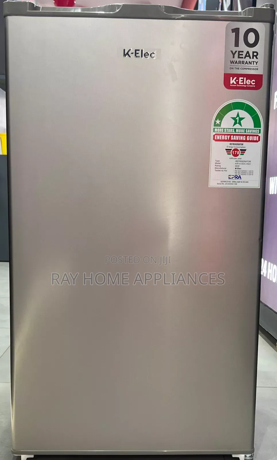 Klec 90l Single Door Refrigerator With Korean Technology 10yr Warrant