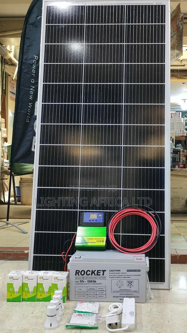 200 Watts Top Quality Home Package- 120ah Gel Battery - 300 Inverter