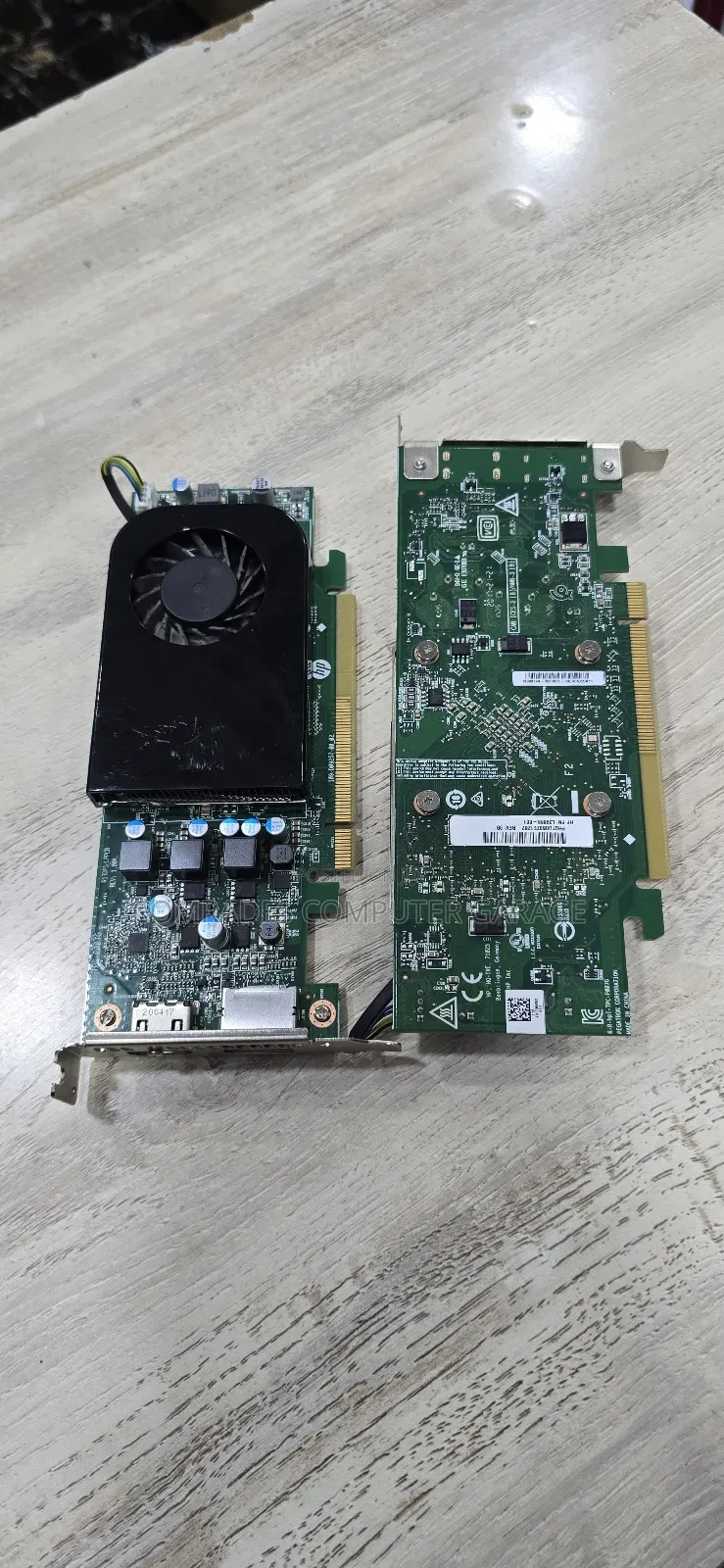 Hp-Branded Amd Radeon Graphics Card, Likely the Radeon Rx 550x.