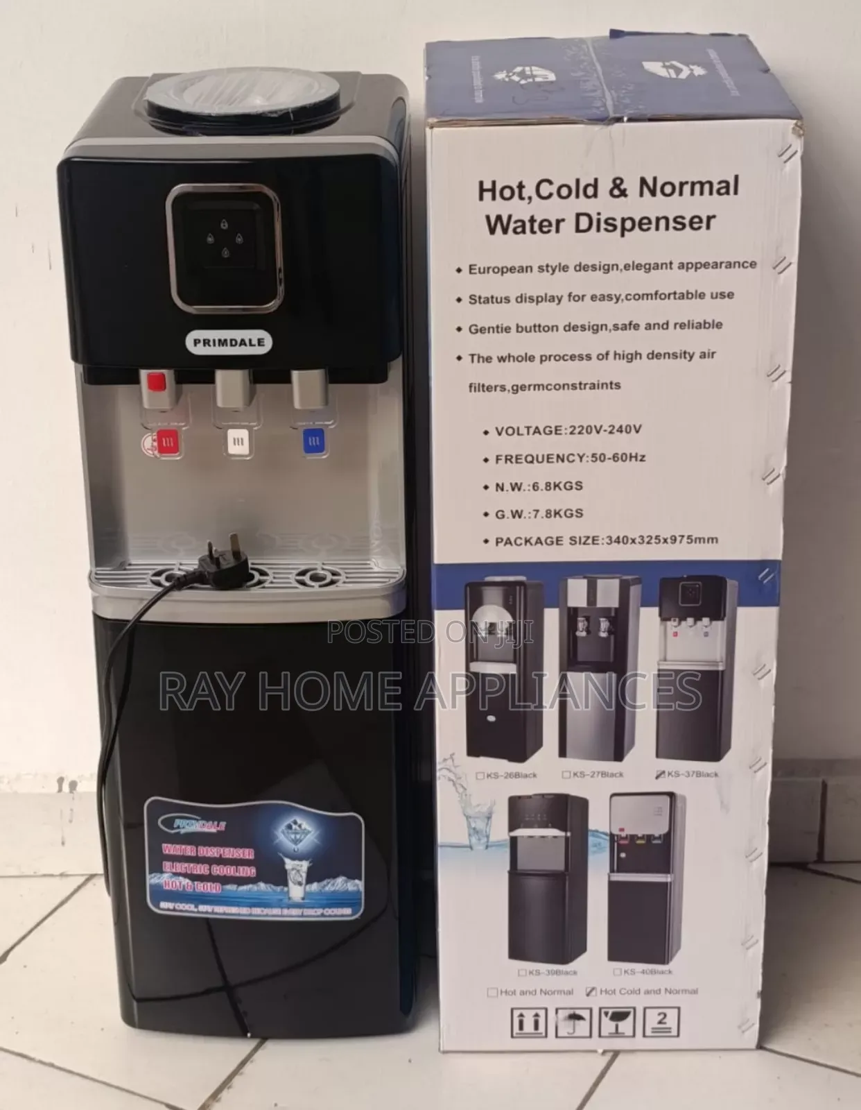 Hot,Normal and Cold 3 Taps Water Dispenser