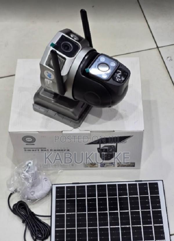 V380 4g Solar Camera Dual Lens Outdoor Security Camera Wireless