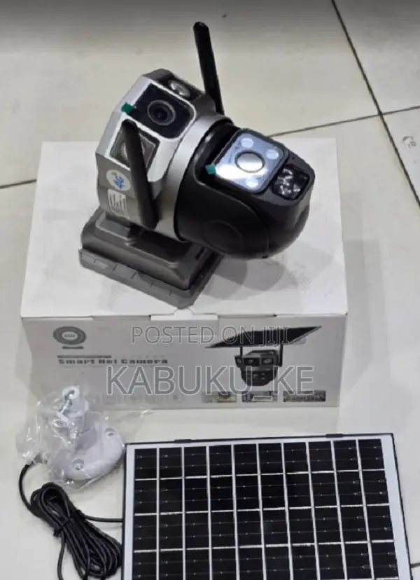 V380 4g Solar Camera Dual Lens Outdoor Security Camera Wireless