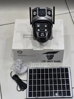 V380 Wireless Solar Security Cameras Waterproof Dual Lens Solar Camera