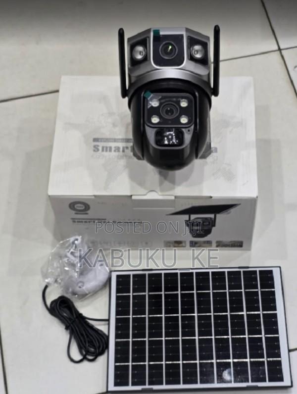 V380 Wireless Solar Security Cameras Waterproof Dual Lens Solar Camera