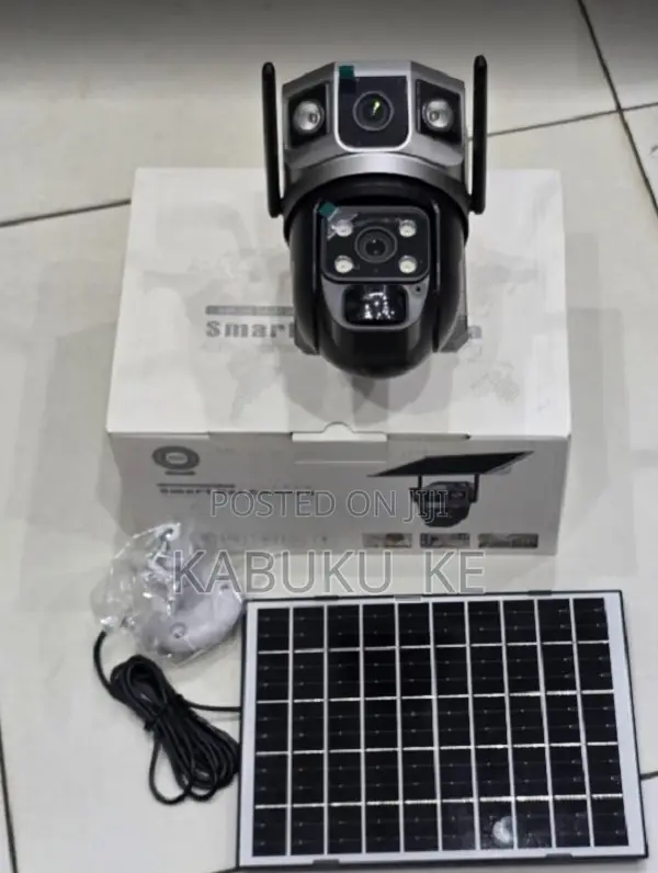 V380 Wireless Solar Security Cameras Waterproof Dual Lens Solar Camera