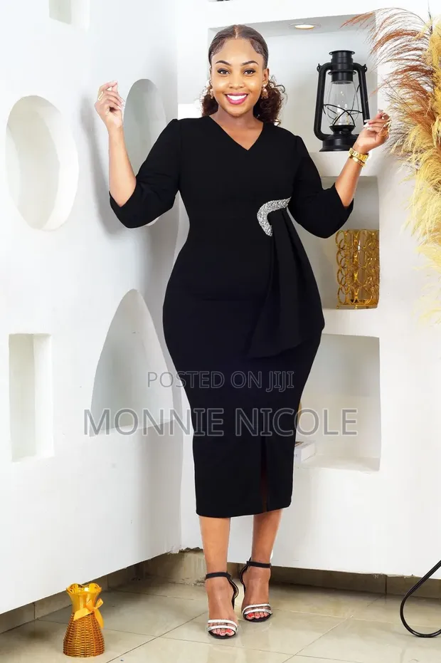black lace midi dress Polka Dot Lace Midi Dress main image 1