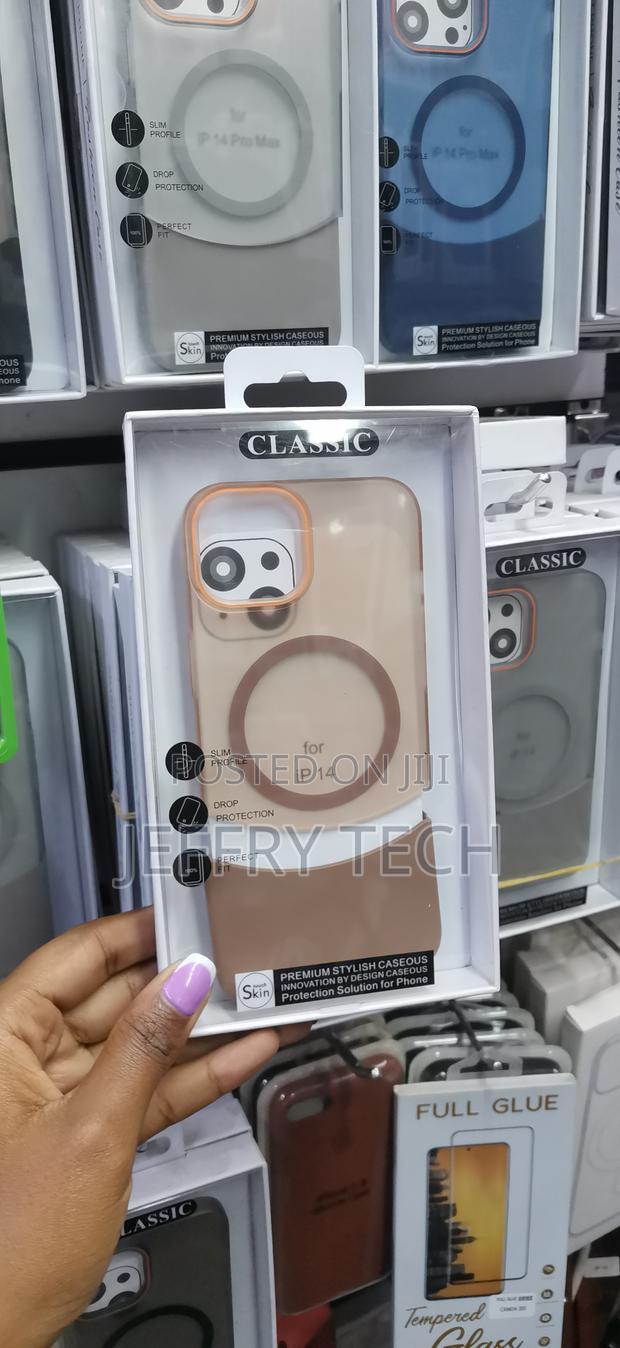 Xazaga Matte Magnetic 2 in 1 Clear Case for iPhone 13 -Brown - main view