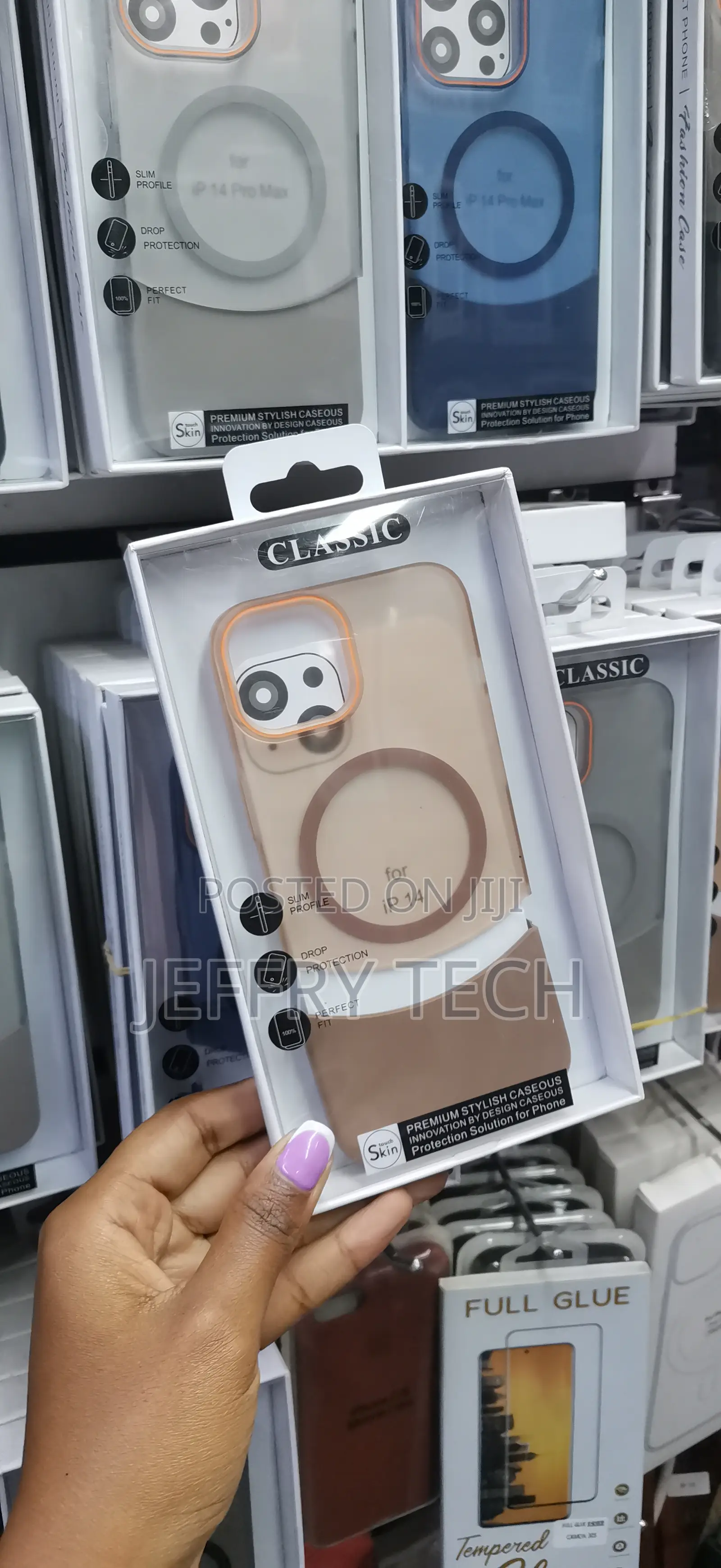 Xazaga Matte Magnetic 2 in 1 Clear Case for iPhone 13 -Brown