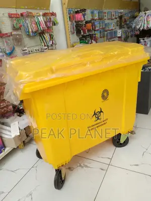 660l Waste Bin With Metal Axle