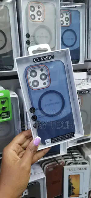 Japiku Matte Magnetic 2 in 1 Clear Case for iPhone14 Pro Max -Blue