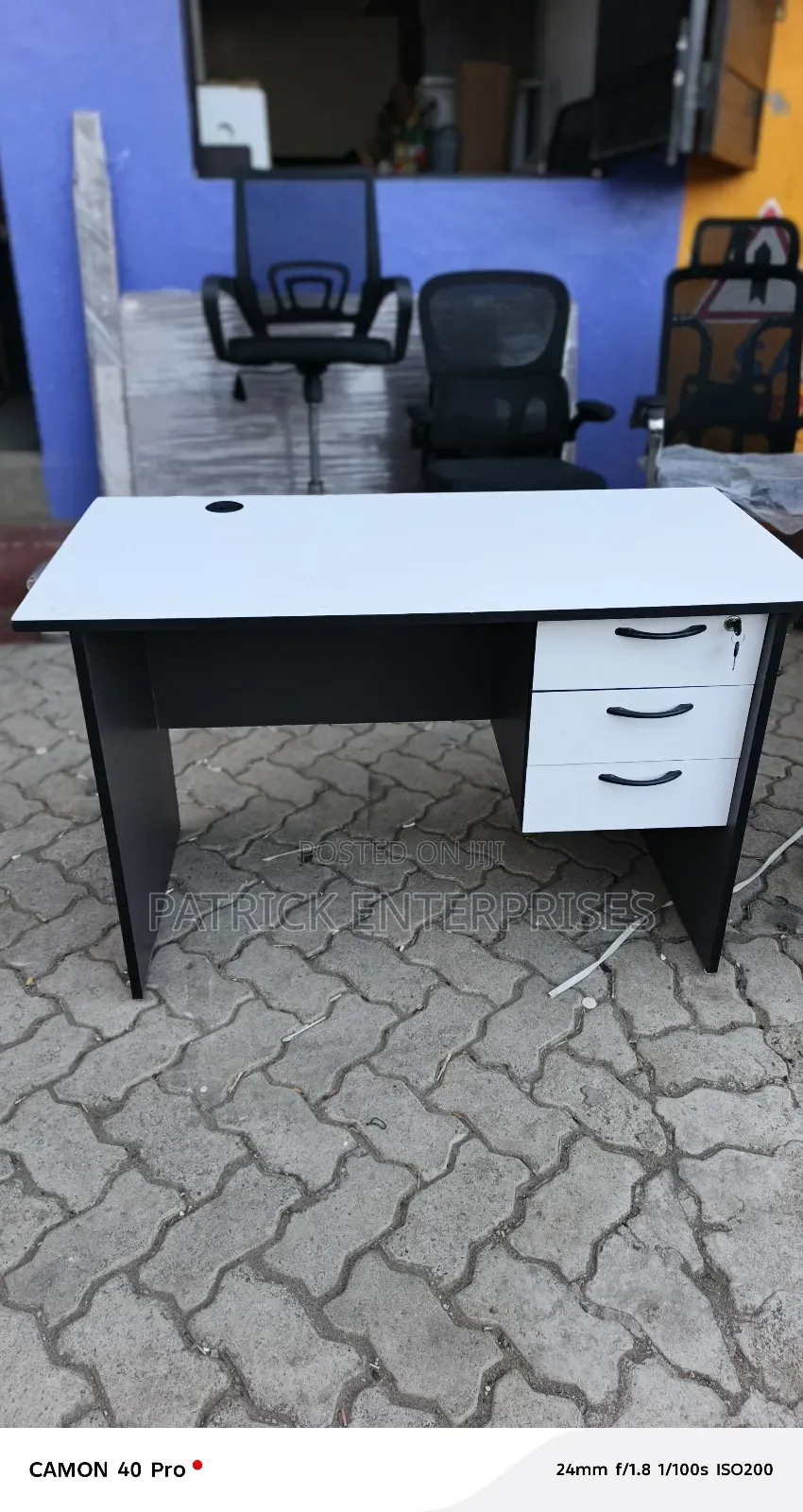 1.2mtrs Office/ Home Study Desk Top White Side Gray