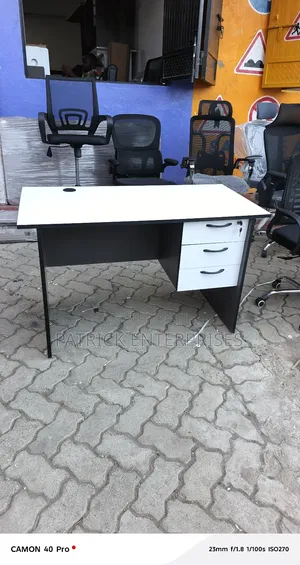 1.2mtrs Office/ Home Study Desk Top White Side Gray