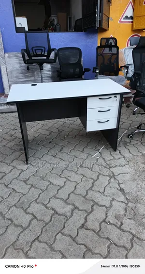 1.2mtrs Office/ Home Study Desk Top White Side Gray