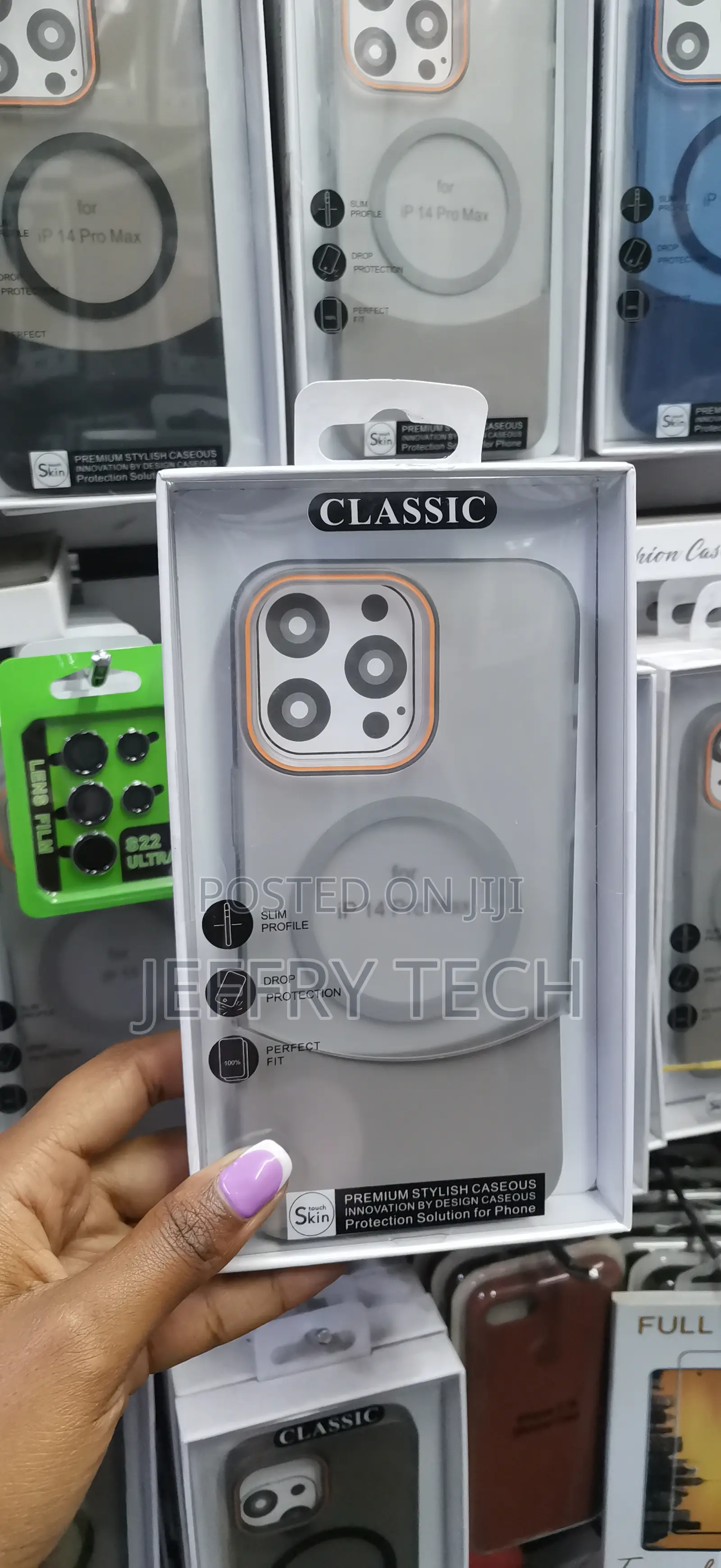 Mocca Matte Magnetic 2 in 1 Clear Case for iPhone 14 Pro Max -Gray