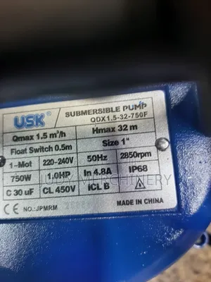 Usk Submersible Water Pump 1hp
