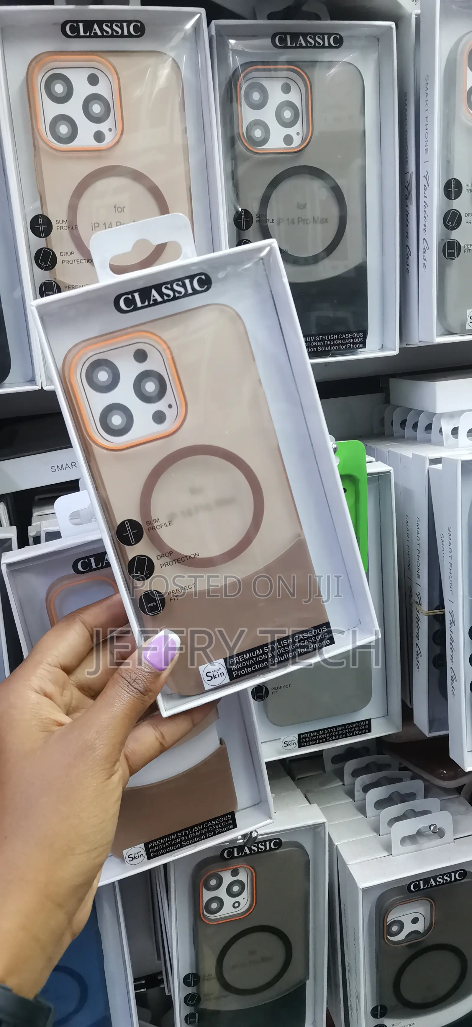Lunax Matte Magnetic 2 in 1 Clear Case for iPhone 14 Pro Max -Brown