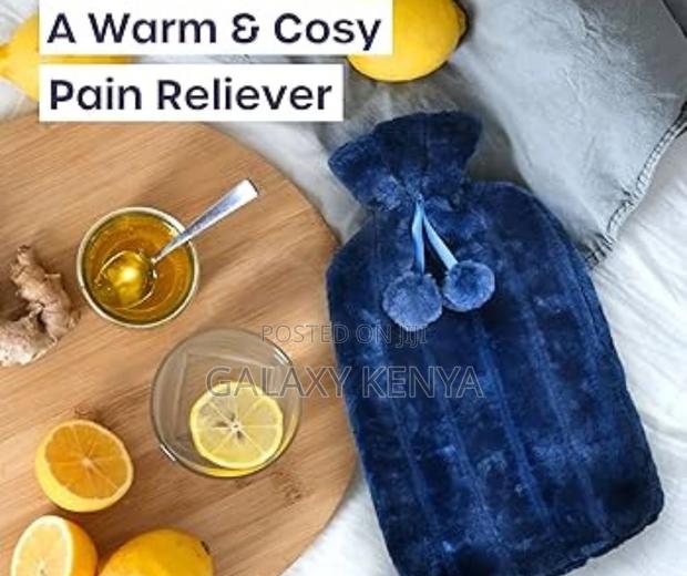 Fluffy Fabric Covered 2 Litre Hot Water Bottle Bag - thumbnail 3