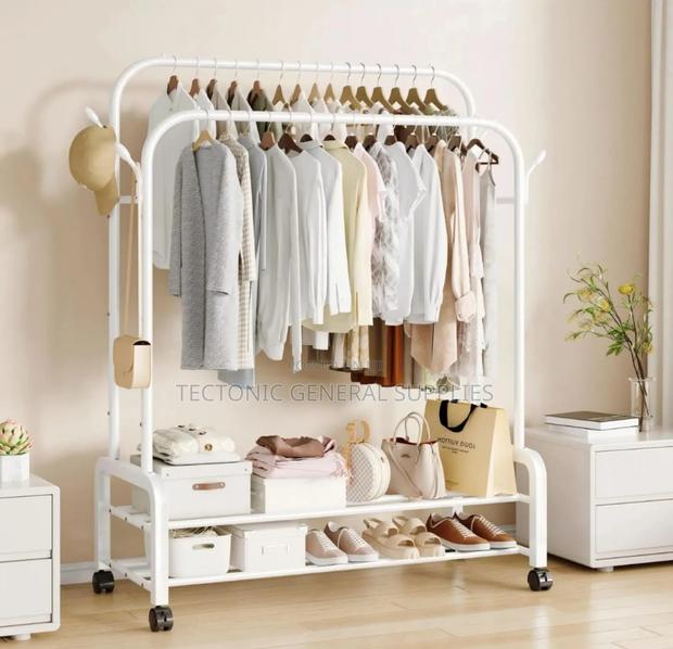 *Heavy-Duty Double Rail Clothes Rack - thumbnail 2