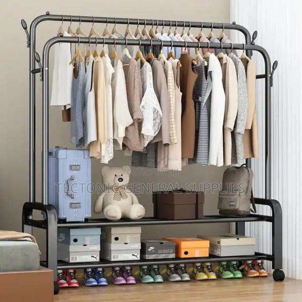 *Heavy-Duty Double Rail Clothes Rack - thumbnail 3
