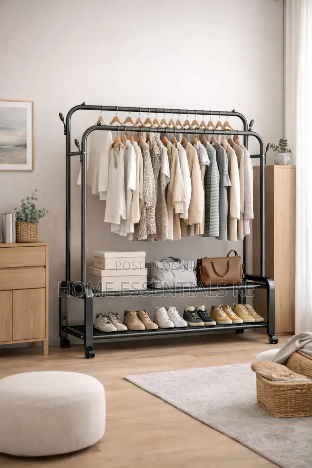 *Heavy-Duty Double Rail Clothes Rack