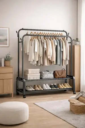 *Heavy-Duty Double Rail Clothes Rack