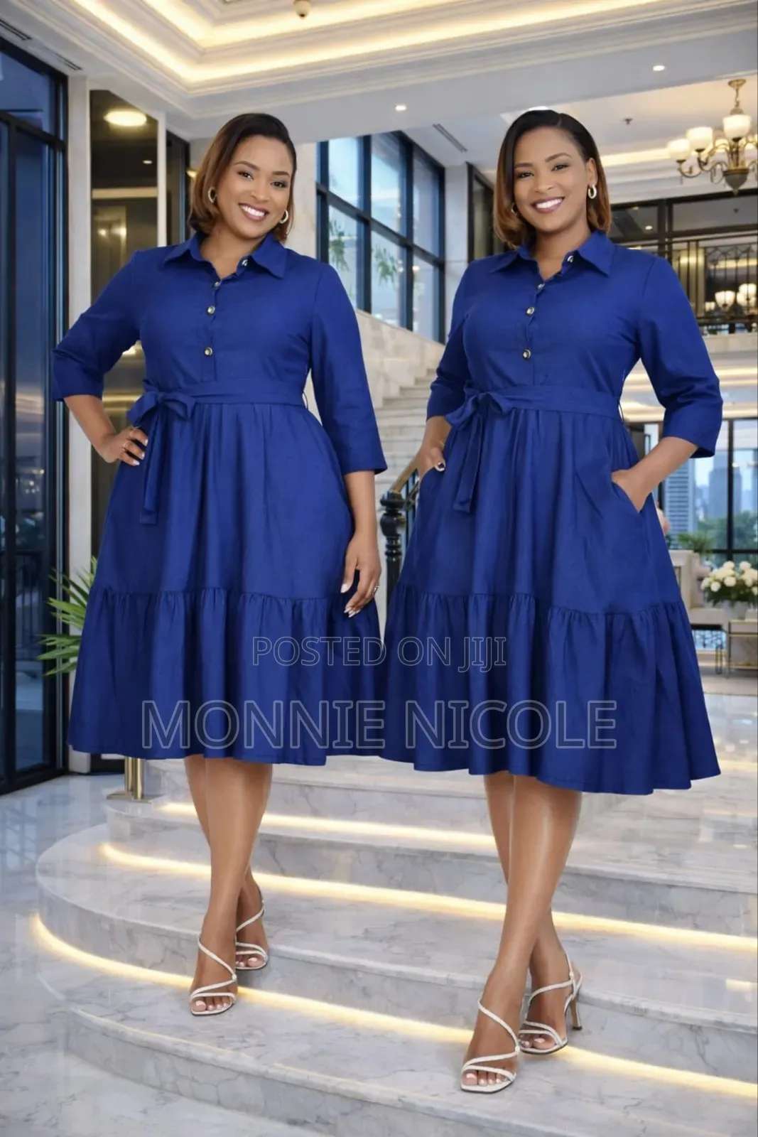Classy Denim Dress/Breastfeeding Friendly Dress