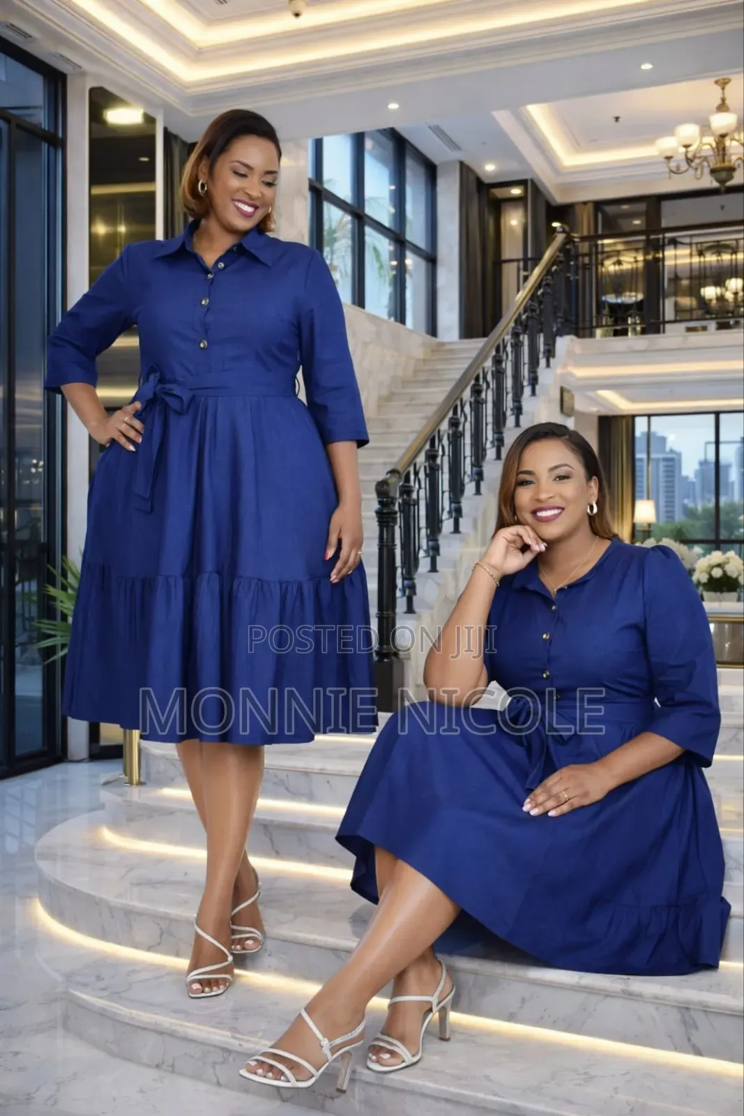 Classy Denim Dress/Breastfeeding Friendly Dress