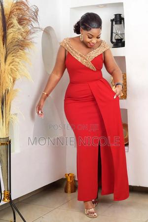 Red Evening Gown/Dinner Dress/Graduation Gown - main view