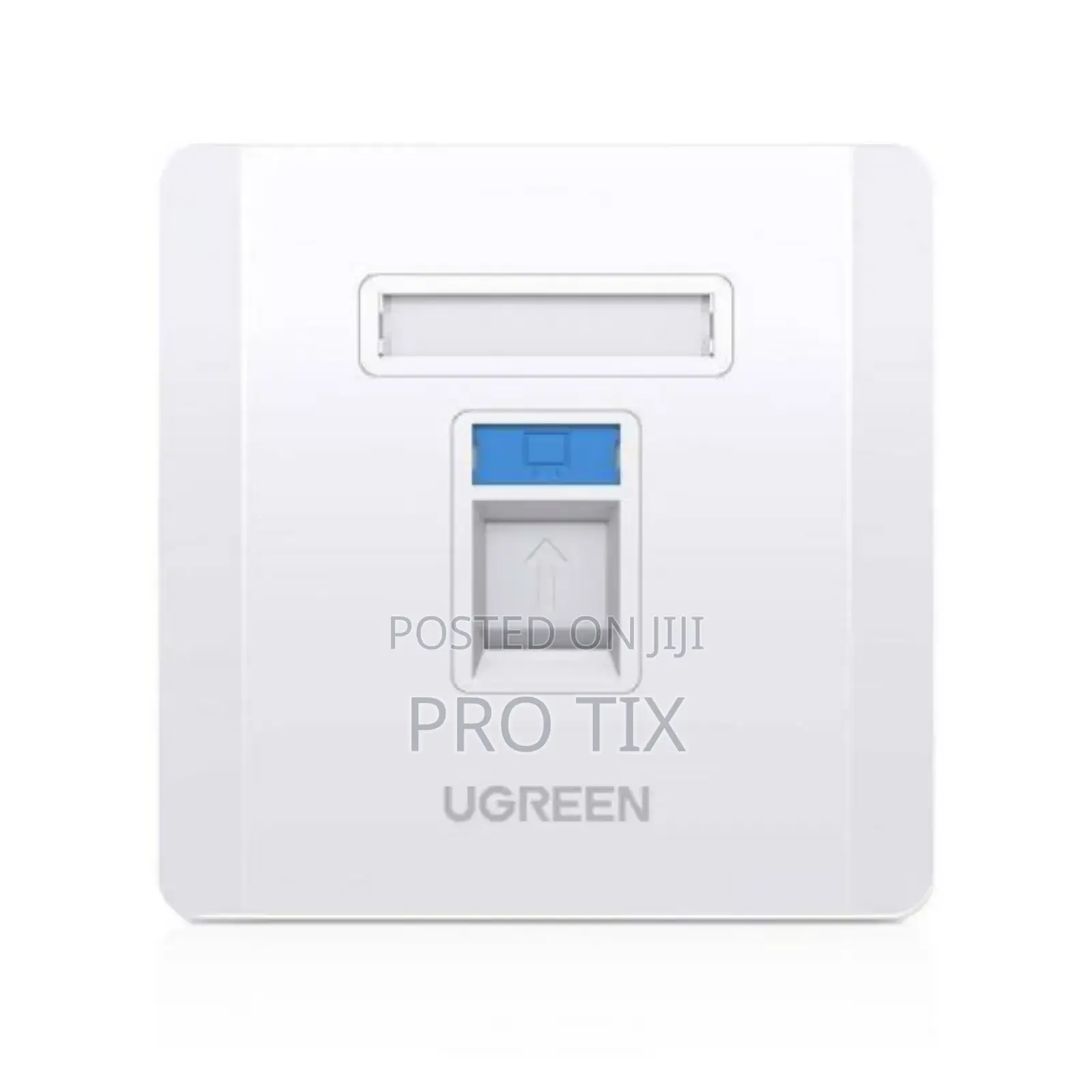 Ugreen Single-Port Wall Plate White - Nw144