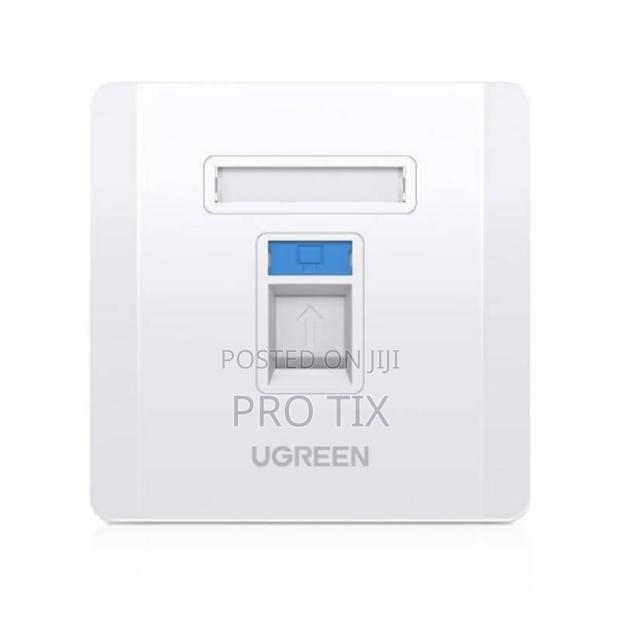 Ugreen Single-Port Wall Plate White - Nw144 - main view