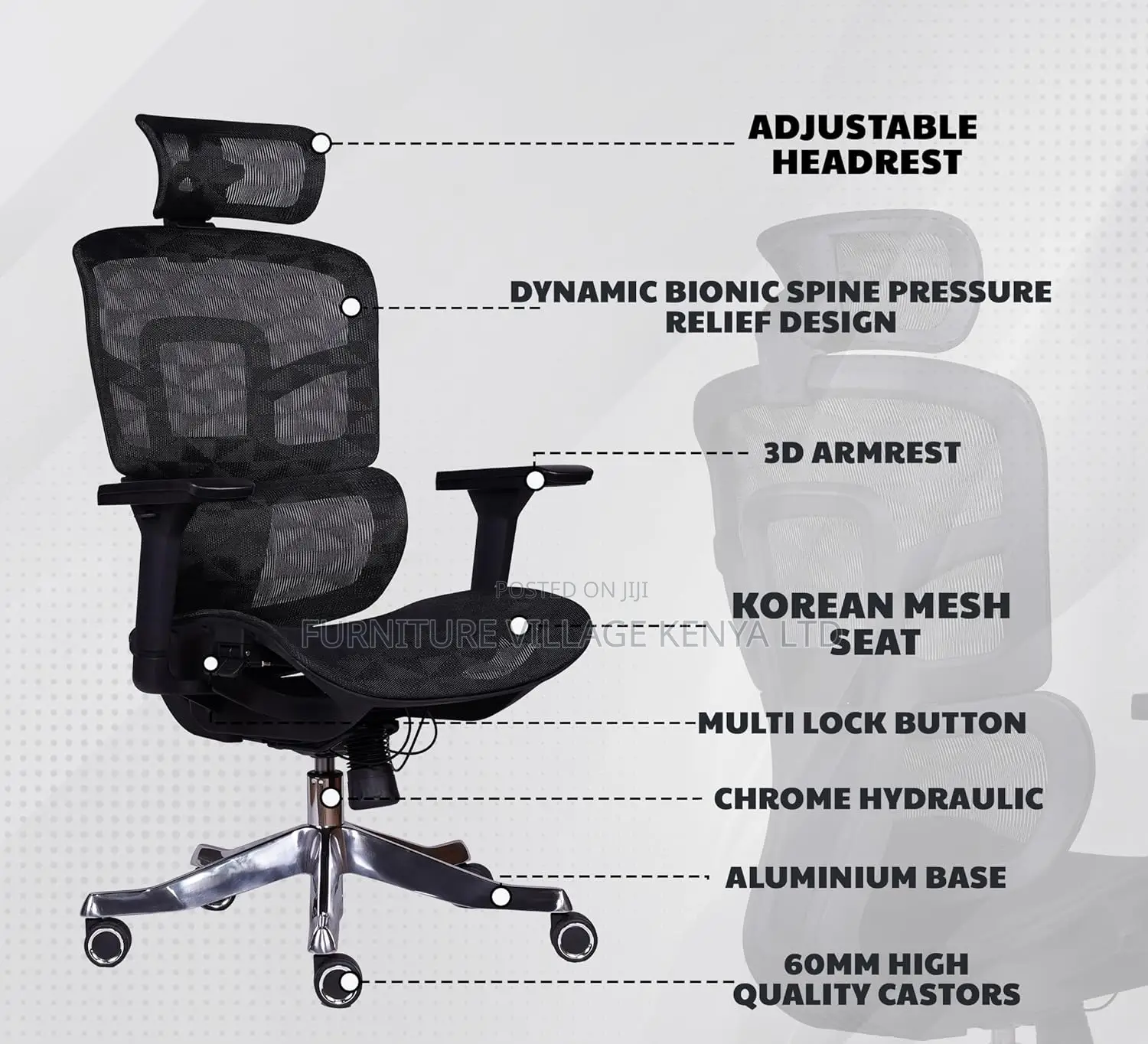 Office Chairs| Executive Vsn Ergonomic Orthopedic Office Seat
