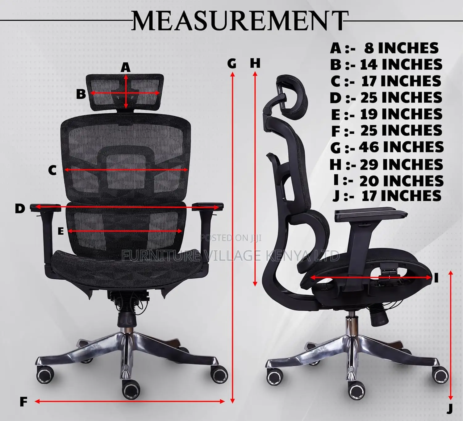 Office Chairs| Executive Vsn Ergonomic Orthopedic Office Seat