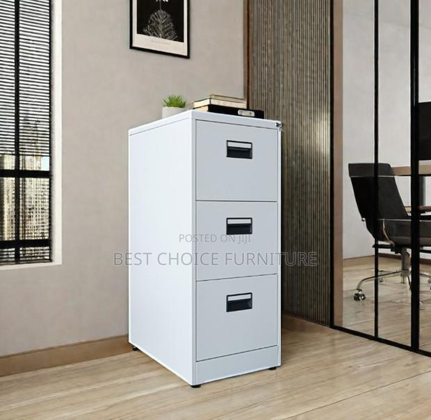 Office Cabinet; Lockable 3 Drawer Steel Office Filing Cabinet