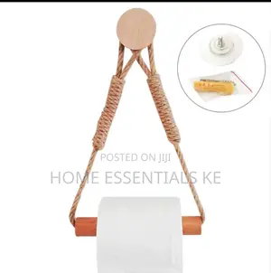 Hemp Rope With Bamboo Tissue Holder