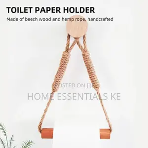 Hemp Rope With Bamboo Tissue Holder