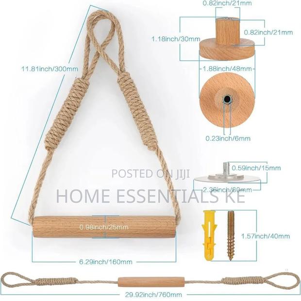 Hemp Rope With Bamboo Tissue Holder - thumbnail 4