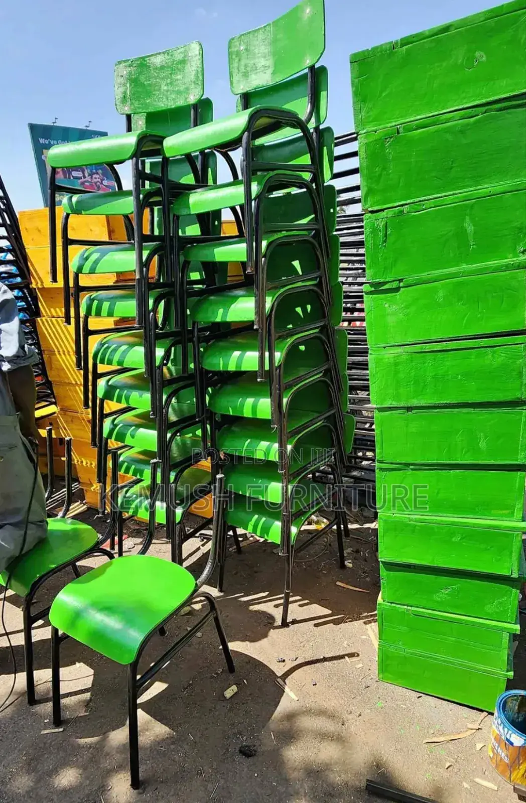 School Lockers in Green Colour