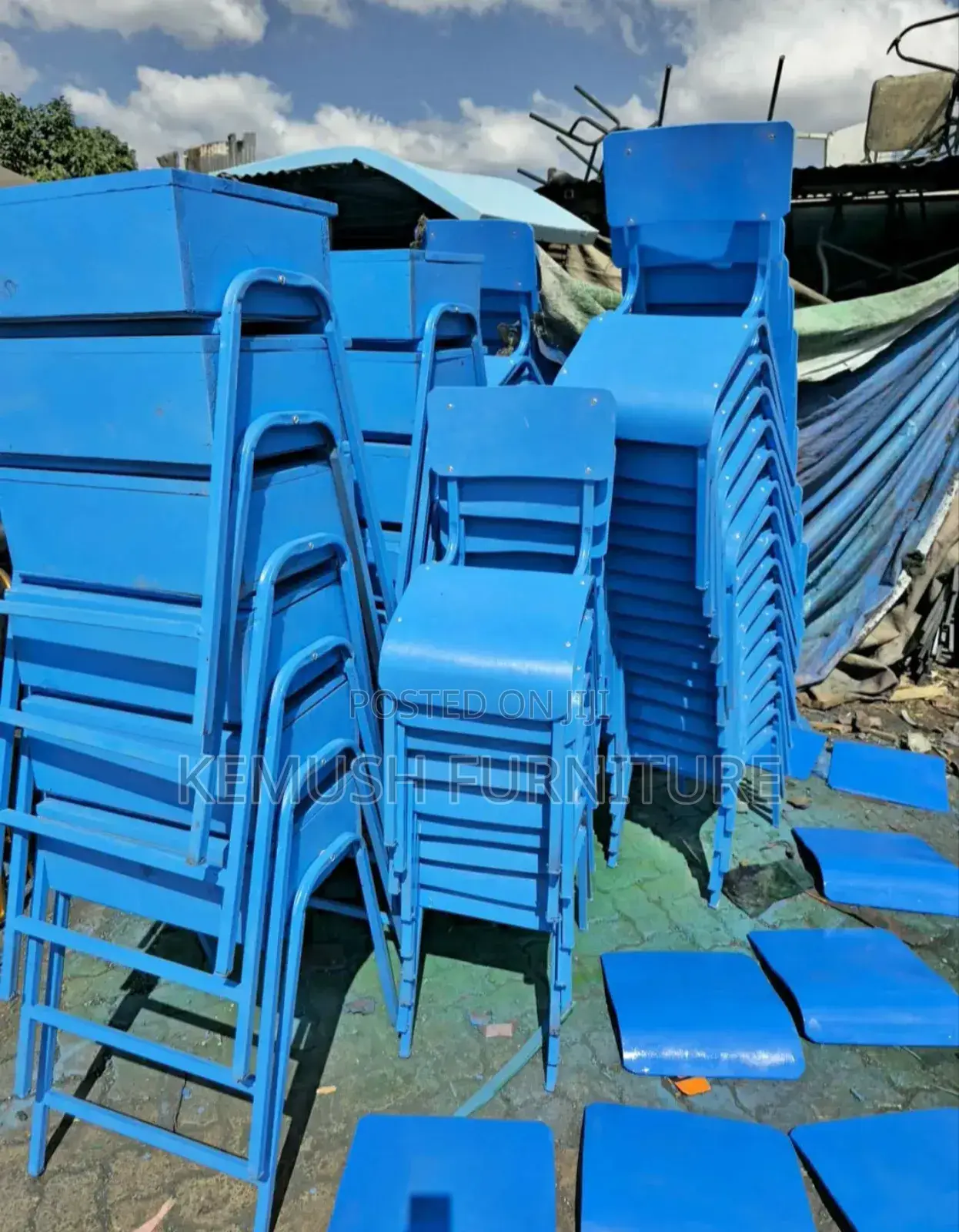 School Lockers in Blue
