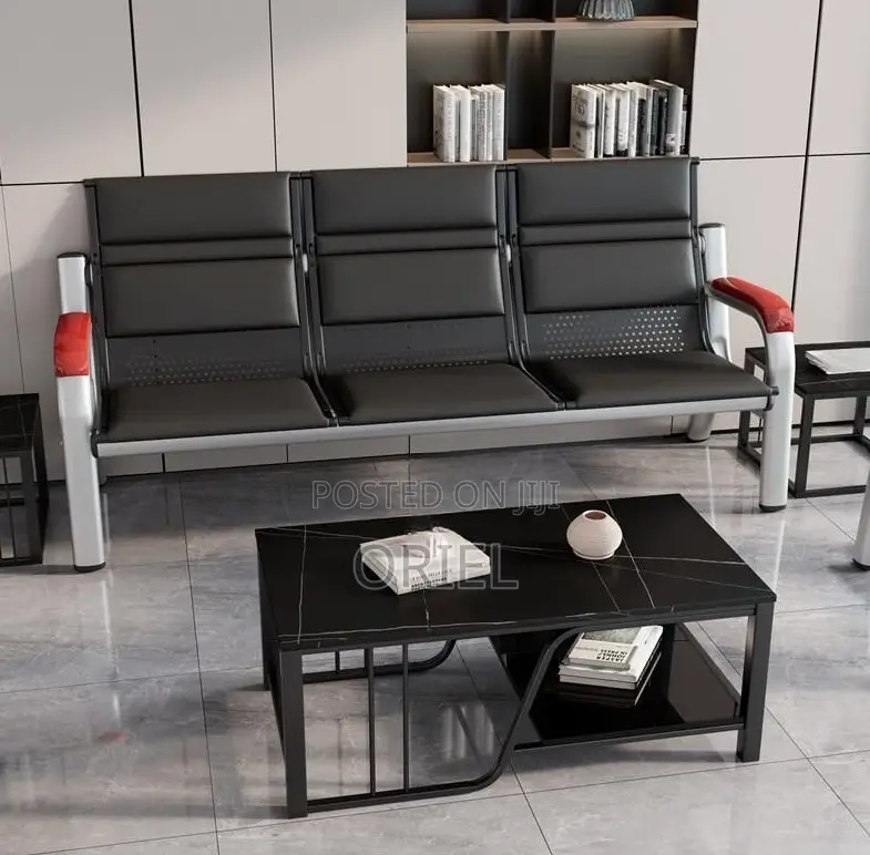 Office Sofa; Modern Business Lobby Sofa With Arm Support