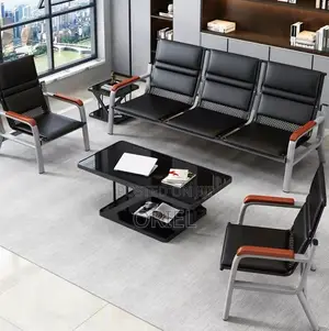 Office Sofa; Modern Business Lobby Sofa With Arm Support