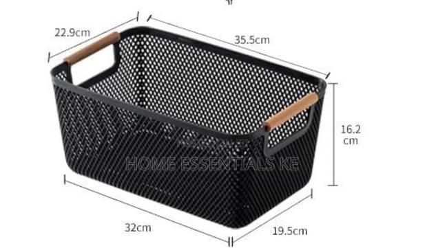 *Large Size Modern Hard Plastic Storage Basket - thumbnail 2