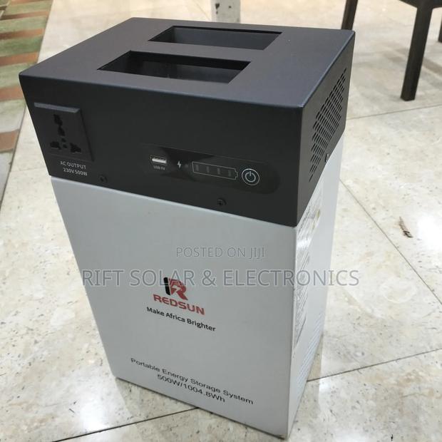 Redsun 1kwh - 500 Watts Portable Power Station Ac/Dc 200 Watts Solar