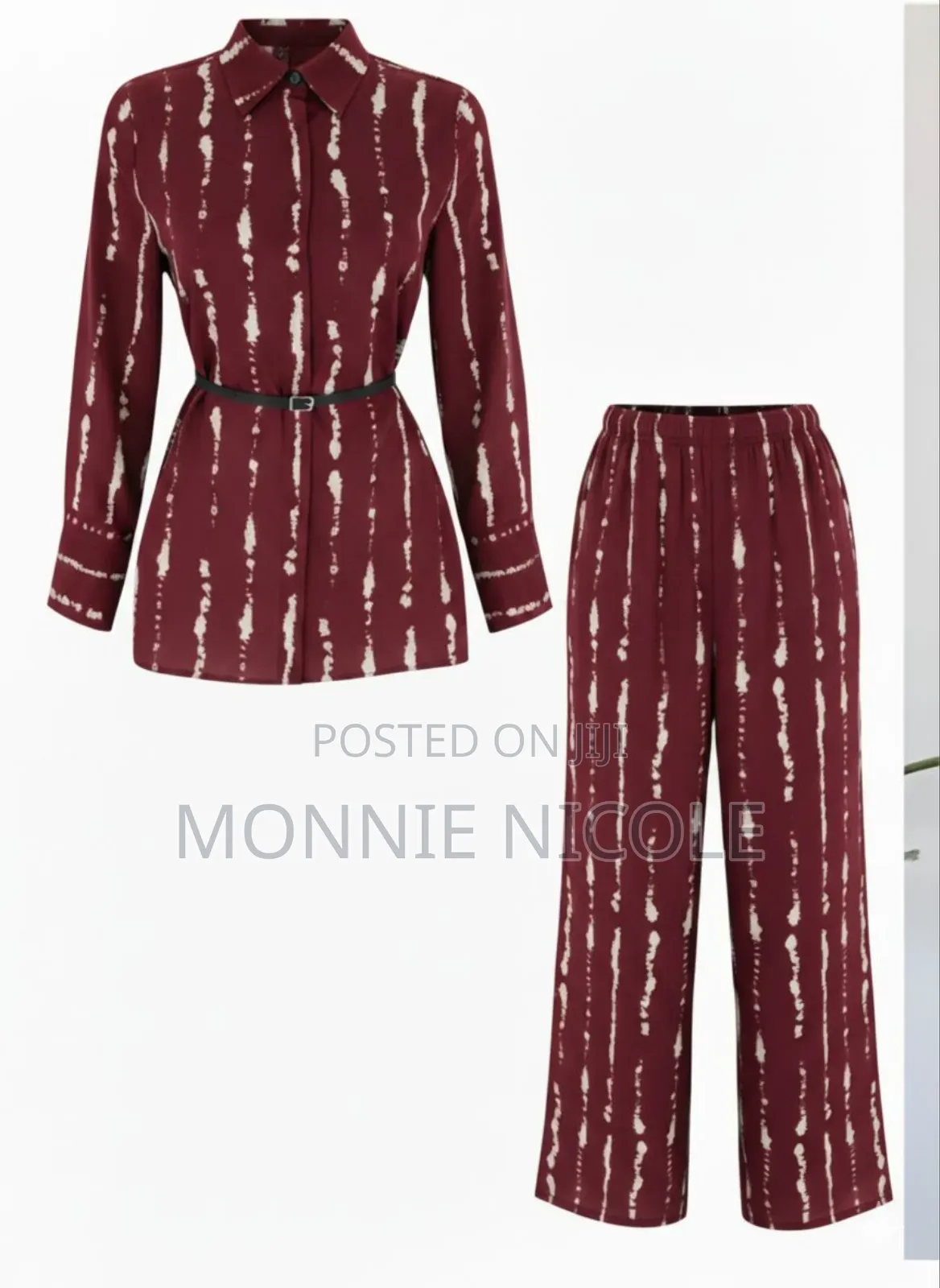Classy Burgundy 2pc Set.