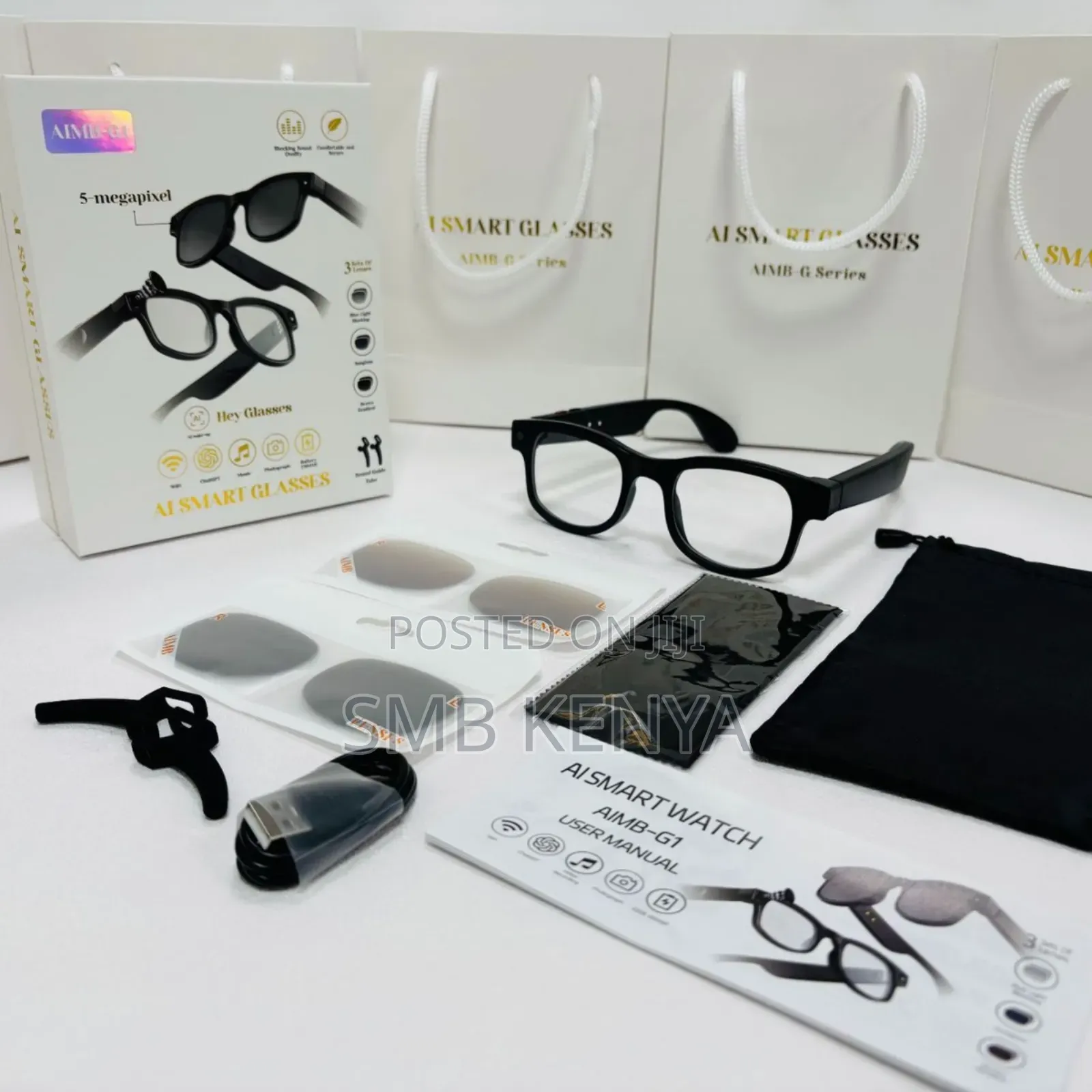 Aimb G1 Smart Glasses With 8mp Camera 1080p Video Recording
