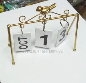 Desk Calendar Metal Craft Standing Flip